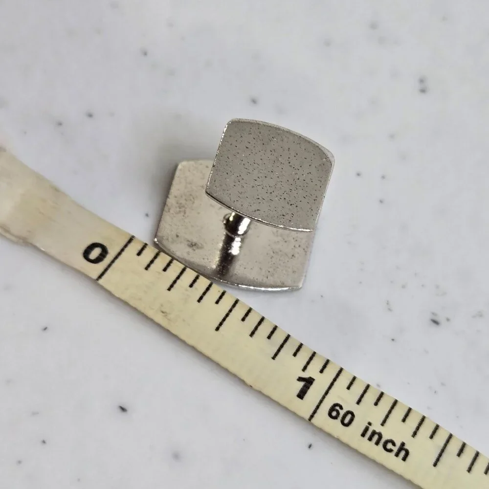 Simmons Cufflinks Sterling Silver Gold Tone Geometric Vintage Rectangle